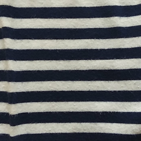 Healthtex 3T Navy white striped long-sleeve dress - Picture 5 of 6